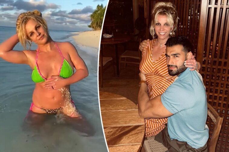 Britney Spears deslumbra en bikini neón durante su luna de miel