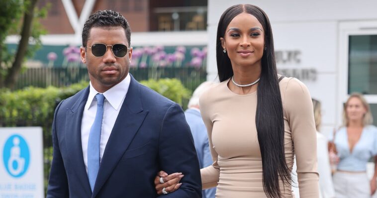 Ciara usó un vestido ajustado desnudo y tacones de aguja para Wimbledon