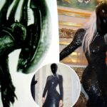 El look Balenciaga con casco de Kim Kardashian comparado con 'Alien'