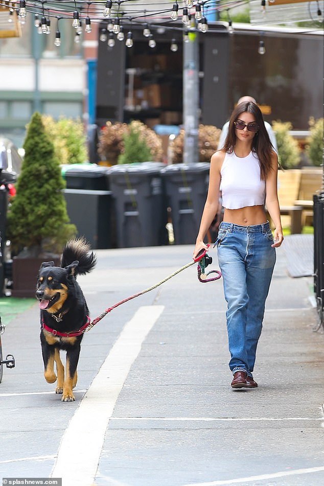 ¡Partida!  Según los informes, Emily Ratajkowski se está preparando para divorciarse de su esposo de cuatro años, Sebastian Bear-McClard, después de que supuestamente la engañó;  Fotografiado el viernes en NY