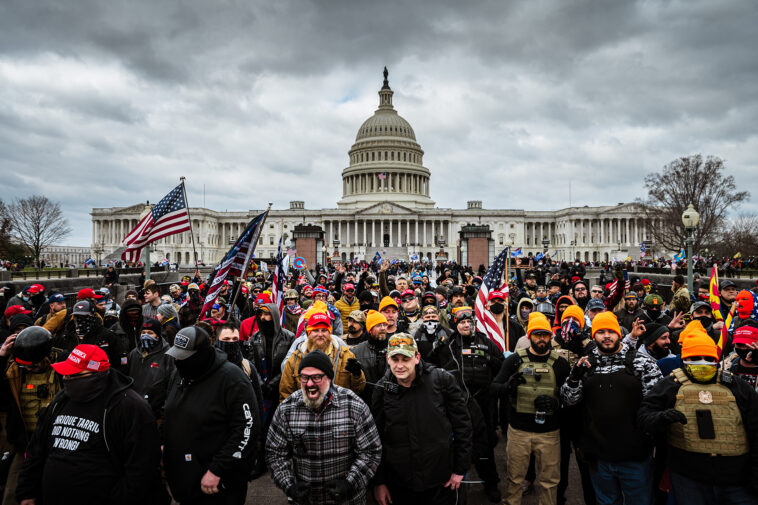 Pro-Trump protesters gather in front of the U.S. Capitol Building on January 6, 2021 in Washington, DC.