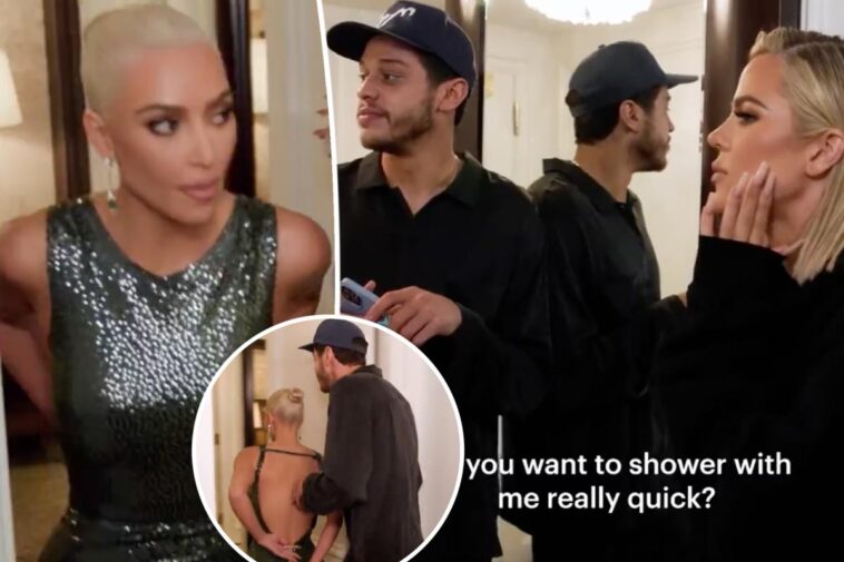 Kim Kardashian le pide a Pete Davidson que se bañe con ella en tráiler