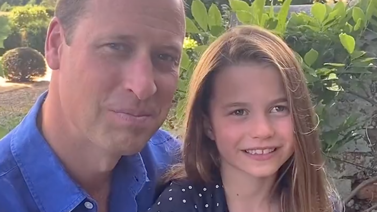 La princesa Charlotte se parece al príncipe William en un nuevo video poco común con su padre