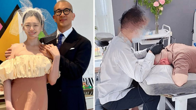 Las fotos del esposo de Barbie Hsu, DJ Koo, tatuándose el cuero cabelludo se vuelven virales, parece realmente doloroso