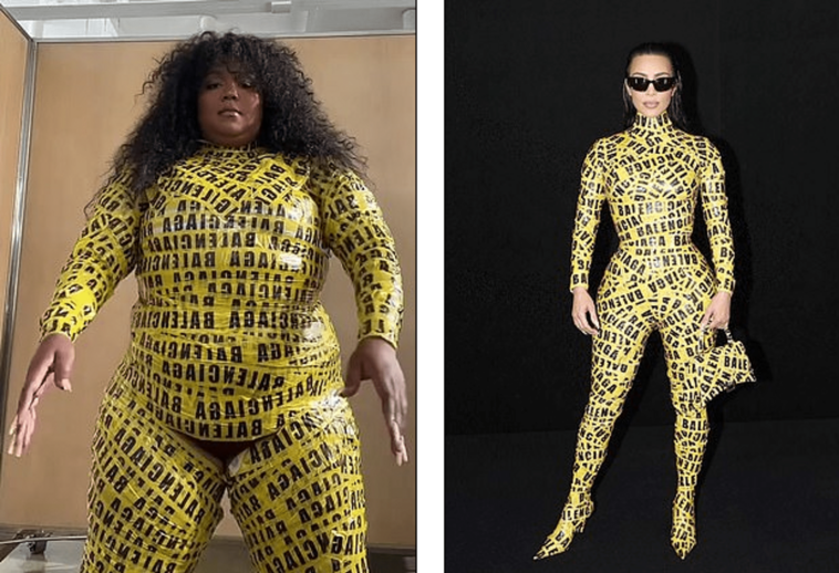 Lizzo lanzó un video humorístico con sus fanáticos vistiendo un atuendo con la marca Balenciaga que había usado para una reciente sesión de fotos de Gloss