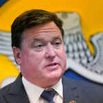 FILE - In this Sept. 16, 2020 file photo, Republican attorney general candidate Todd Rokita speaks during a news conference in Indianapolis. (AP Photo/Darron Cummings, File)