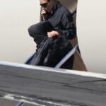 Kim Kardashian, de 41 años, hizo todo lo posible para evitar ser vista durante su viaje a Far North Queensland mientras visitaba a su novio Pete Davidson durante el fin de semana.  En la foto, regresando a Los Ángeles el martes.