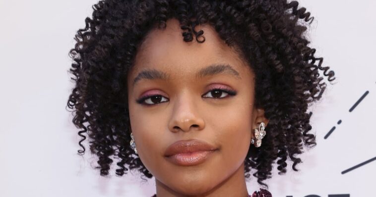 Los nudos bantú trenzados de Marsai Martin brillan en el "No" Estreno