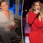 Mariah Carey cambia los vestidos brillantes por un chándal brillante