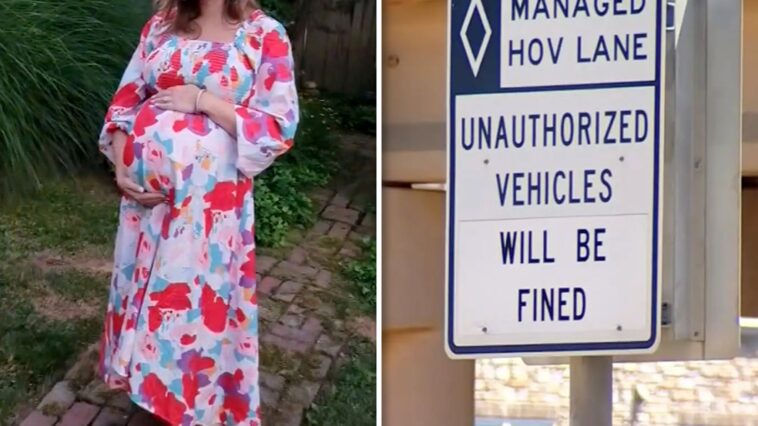 Mujer embarazada que lucha contra la multa HOV dice que los que la odian le dicen que aborte