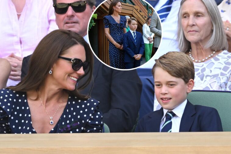 Partido de Kate Middleton y Prince George en Wimbledon 2022