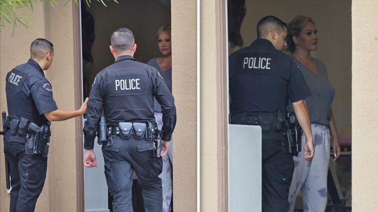 Policías en la casa de Shanna Moakler después de la llamada al 911 por 'disturbios domésticos'