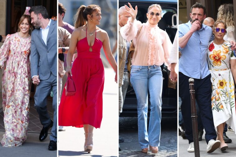 Todos los looks de luna de miel de Jennifer Lopez con Ben Affleck