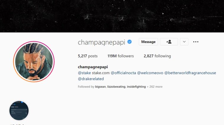 Drake sorprendió al pintor 'Honestly, Nevermind' con su perfil de Instagram