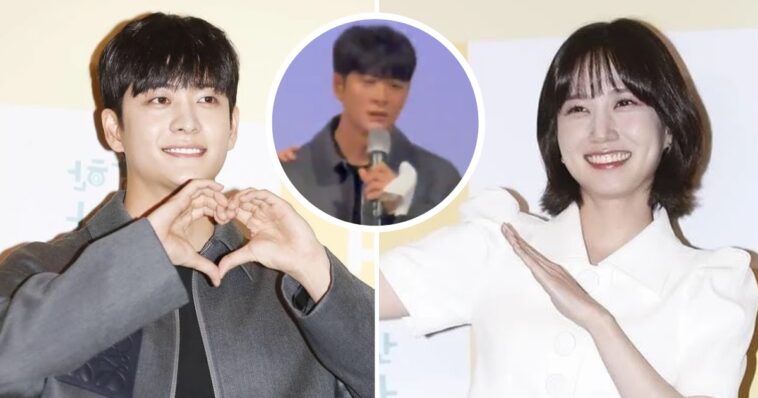 El actor de "Extraordinary Attorney Woo", Kang Tae Oh, comienza a llorar en un evento reciente, todo por culpa de Park Eun Bin