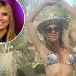 Heidi Klum baila con diminuto bikini animal print