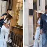 Jennifer Lopez y Ben Affleck besándose en Milán pero tienen compañía