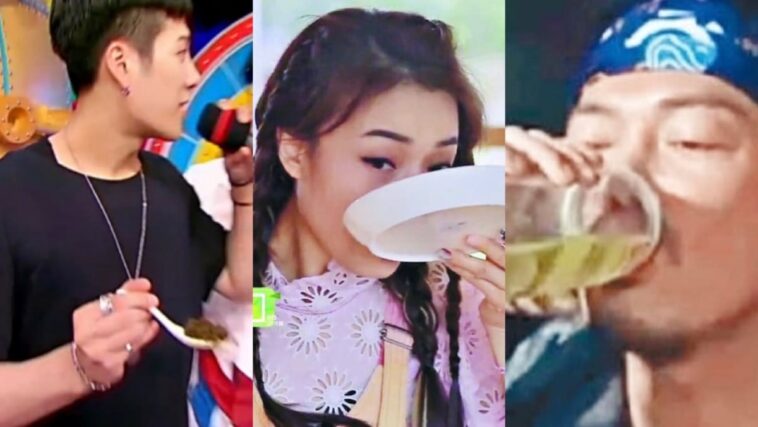 Joey Yung tragó alimento para cerdos, Michael Tse bebió orina y Jackson Wang comió caca de murciélago para programas de variedades chinos