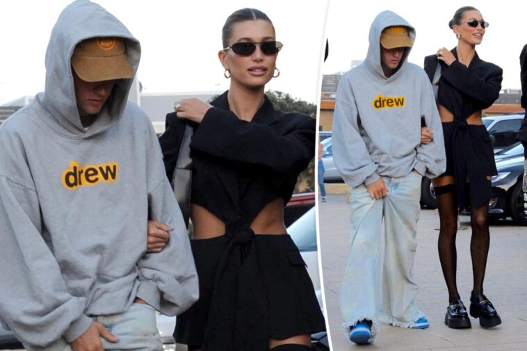 Justin y Hailey Bieber lucen looks disparejos en la fiesta de Kendall Jenner