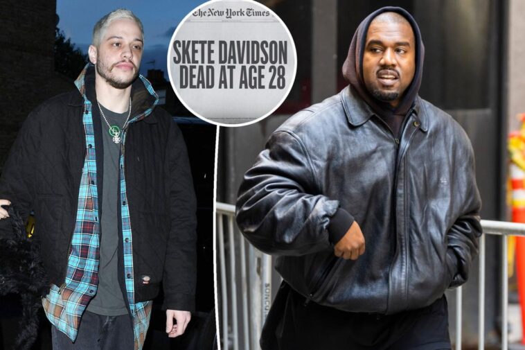 Kanye West lamenta la falsa muerte de Pete Davidson tras la ruptura con Kim