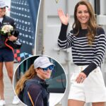 Kate Middleton hace una rara aparición en pantalones cortos en la carrera de vela