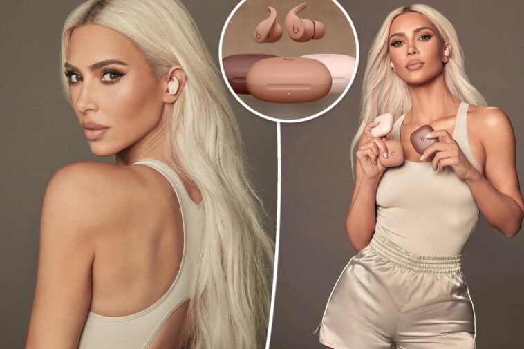 Kim Kardashian presenta la colección de auriculares Beats x Kim neutrales