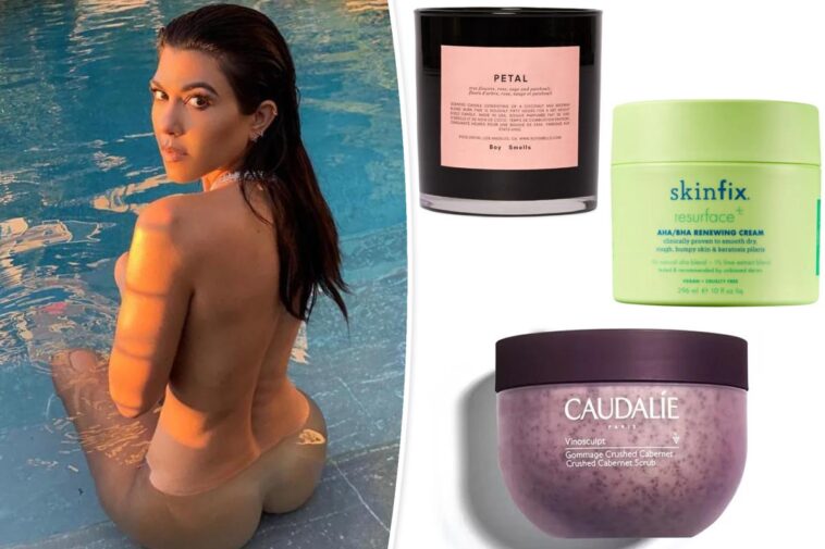 Kourtney Kardashian usa estos productos para 'verse bien desnuda'