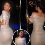 Kylie Jenner brilla con un vestido transparente para su 25 cumpleaños