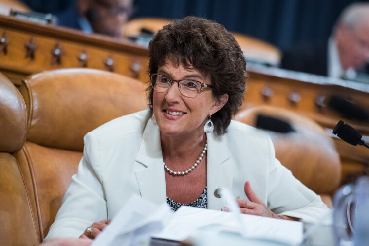 UNITED STATES - JULY 12: Rep. Jackie Walorski, R-Ind., is seen before a House Ways and Means Committee markup in Longworth Building on July 12, 2018. (Photo By Tom Williams/CQ Roll Call)