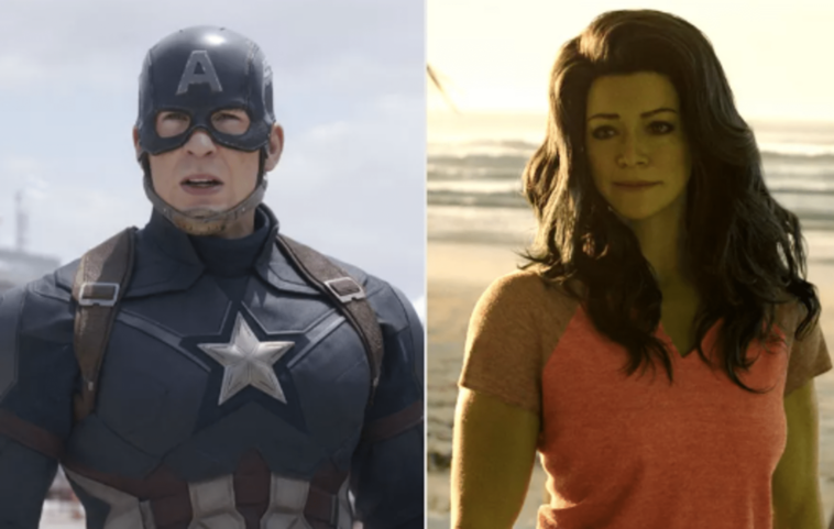 La virginidad del Capitán América fue presuntamente cuestionada por She-Hulk.  Chris Evans le responde