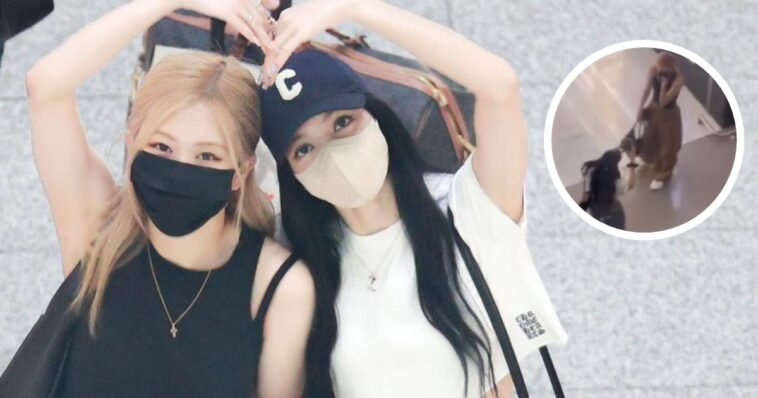 Los fanáticos capturan un momento adorable entre Lisa y Rosé de BLACKPINK en el aeropuerto de Incheon