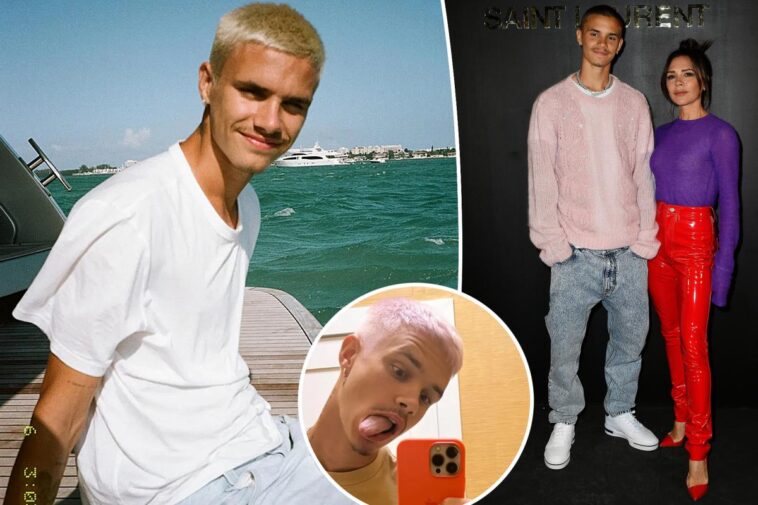 Romeo Beckham estrena cabello rosa pastel en Instagram