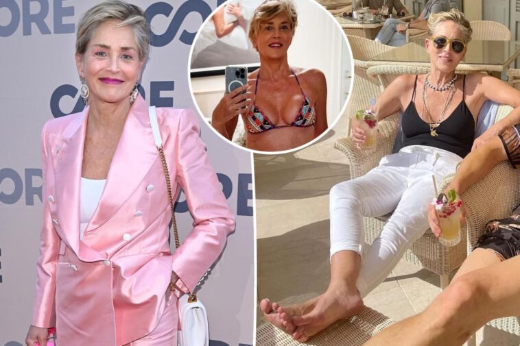 Sharon Stone, de 64 años, lamenta el final del verano con una selfie en bikini