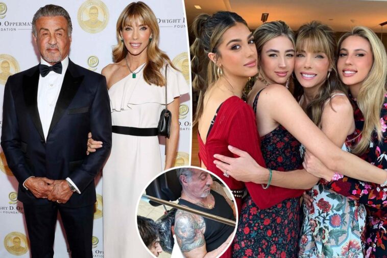 Sylvester Stallone cubre tatuaje de su esposa Jennifer Flavin