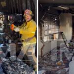 Video de la escena del accidente de Anne Heche desde el interior de la casa que se incendió
