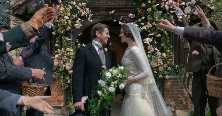 los "abadía de downton" La diseñadora de vestuario comparte la historia detrás del vestido de novia de Lucy