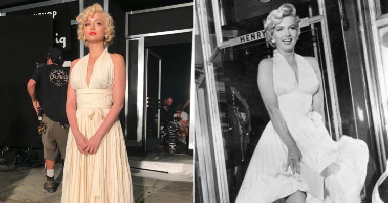 Ana de Armas "Rubio" Los disfraces son casi idénticos a los looks de Marilyn Monroe