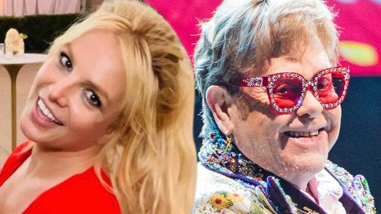 Britney Spears obsequia a Elton John Rocket Man Shakers por el éxito de 'Hold Me Closer'
