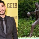 Develan estatua de Godfrey Gao jugando baloncesto en lo que habría sido su 38 cumpleaños