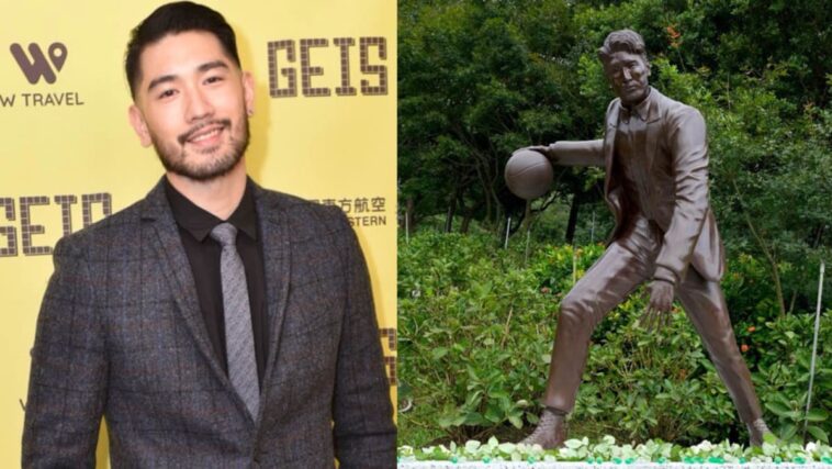 Develan estatua de Godfrey Gao jugando baloncesto en lo que habría sido su 38 cumpleaños