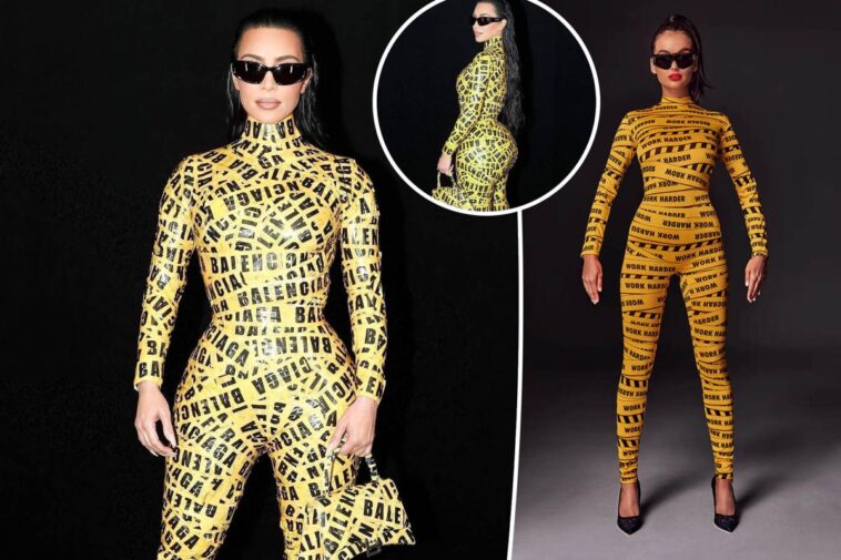 El catsuit con cinta de precaución de Kim Kardashian ahora es un disfraz de Halloween