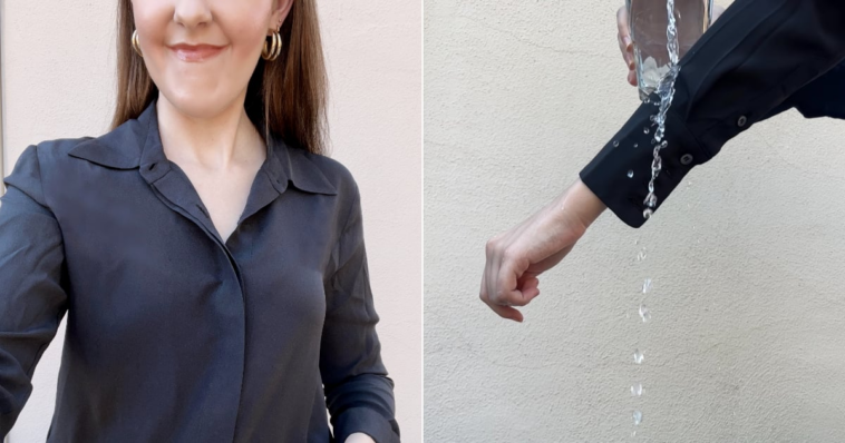 Esta blusa a prueba de manchas ha reemplazado rápidamente a todos los tops de trabajo de mi guardarropa