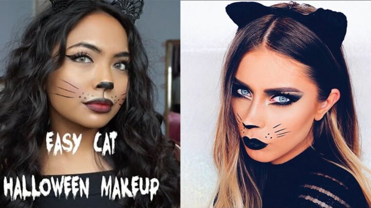 Estos looks fáciles de maquillaje de Halloween para gatos son del siguiente nivel