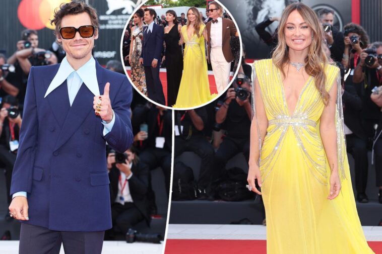 Harry Styles y Olivia Wilde llegan al Festival de Cine de Venecia vestidos de Gucci