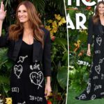 Julia Roberts luce un vestido con las iniciales de su marido y sus hijos