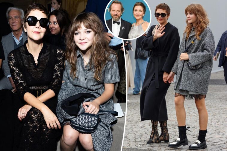 La hija de Maggie Gyllenhaal, de 15 años, asiste a la Semana de la Moda de París