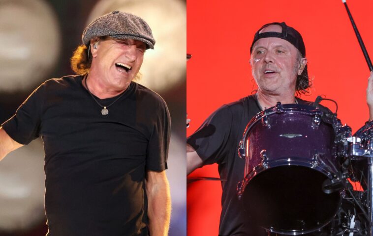Lars Ulrich de Metallica y Brian Johnson de AC/DC unen fuerzas en concierto tributo a Taylor Hawkins