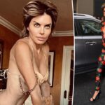 Lisa Rinna chisporrotea en sexy bikini de cuerdas envuelto en cadenas