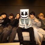 Marshmello revela la cara de los miembros de TXT durante la reunión, genera rumores de colaboración