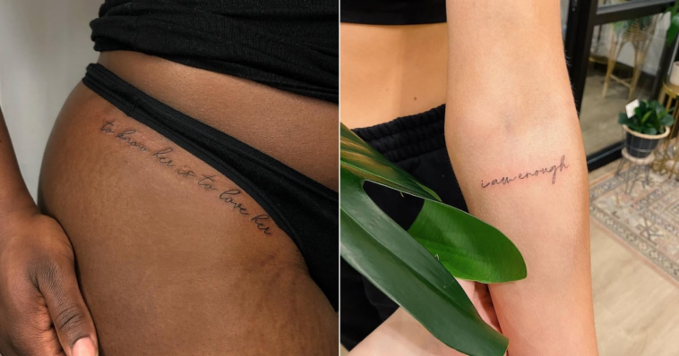 Más de 50 tatuajes de citas que dicen cómo te sientes sin una palabra